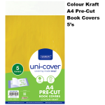 Marlin Kids Colour Kraft Pre-cut book covers A4 5's